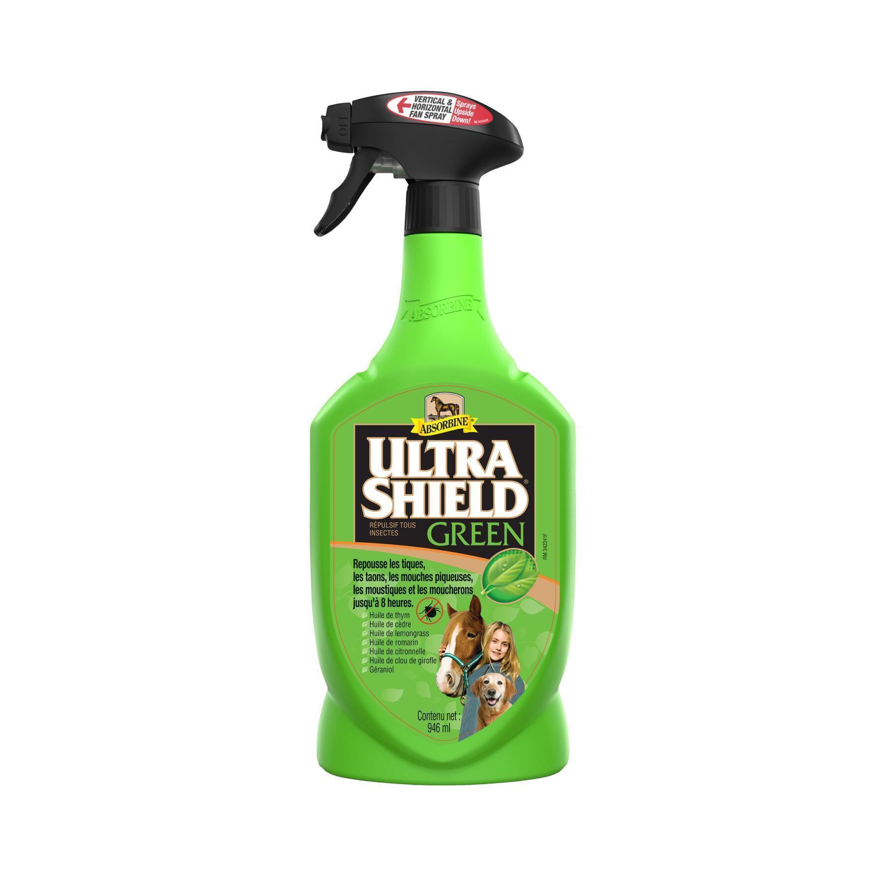 Spray antiinsectos para caballos Absorbine Ultrashield Green