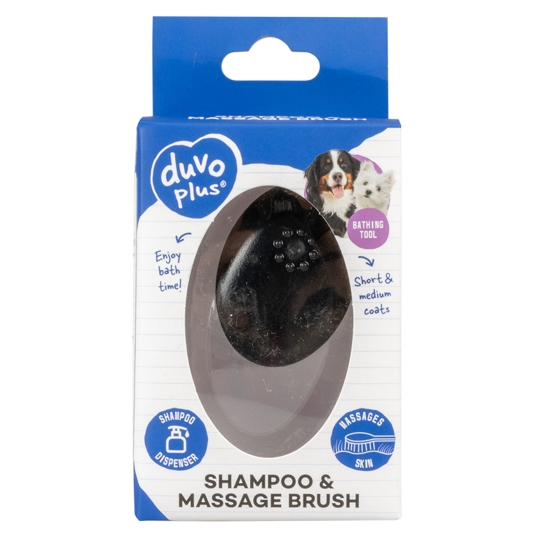 Cepillo de lavado y masaje para perros Duvoplus