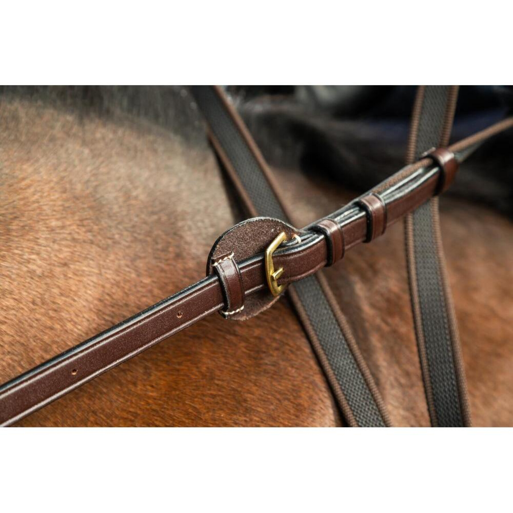 Riendas de cuero ajustables para caballos Dy’on 5/8"