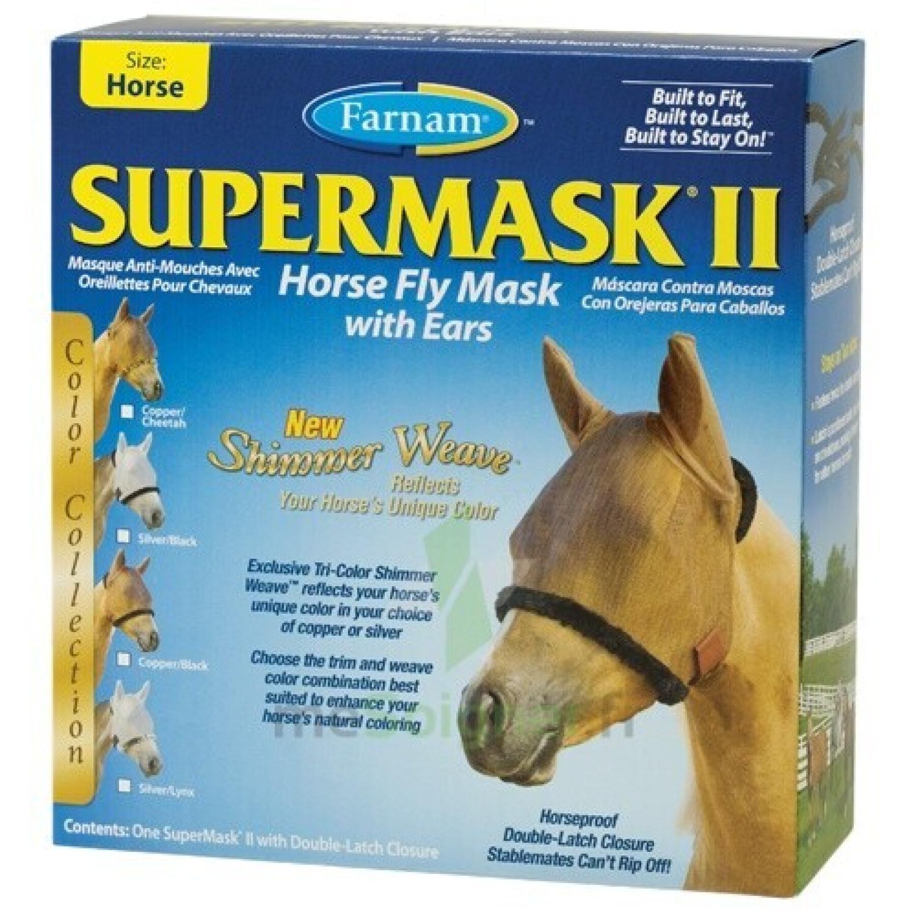 Máscara antimoscas para caballos con orejas Farnam Supermask II Horse Horse