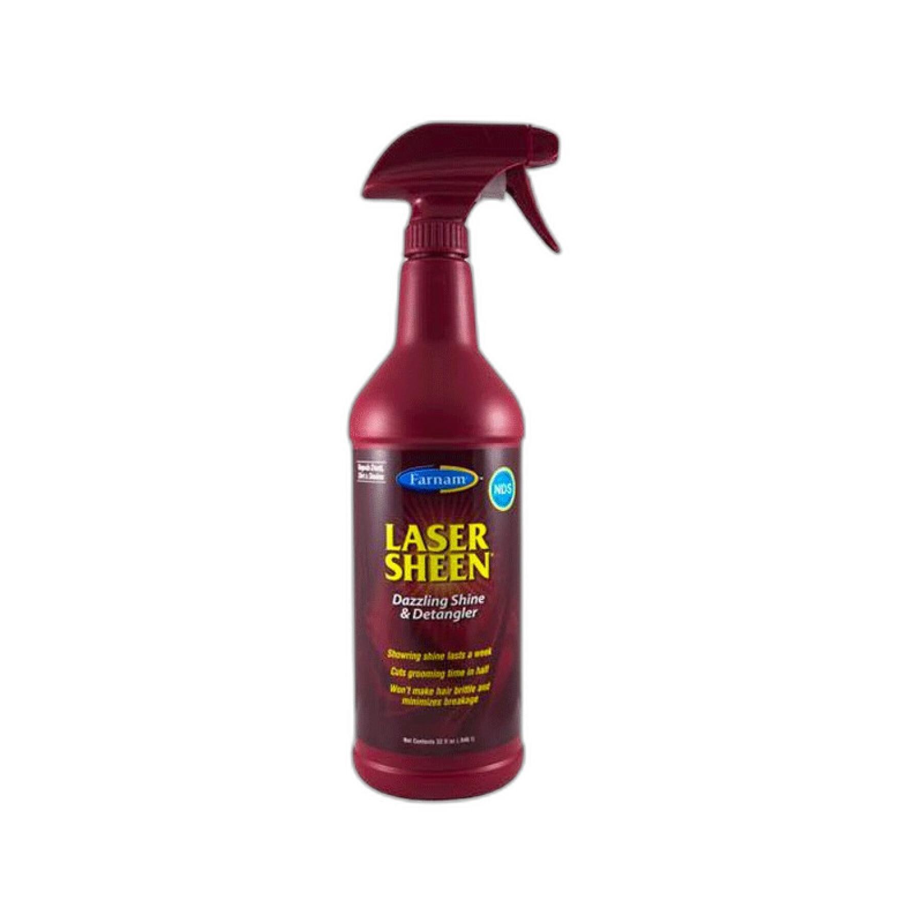 Limpiador de pelaje para caballos listo para usar Farnam Laser Sheen 946 ml