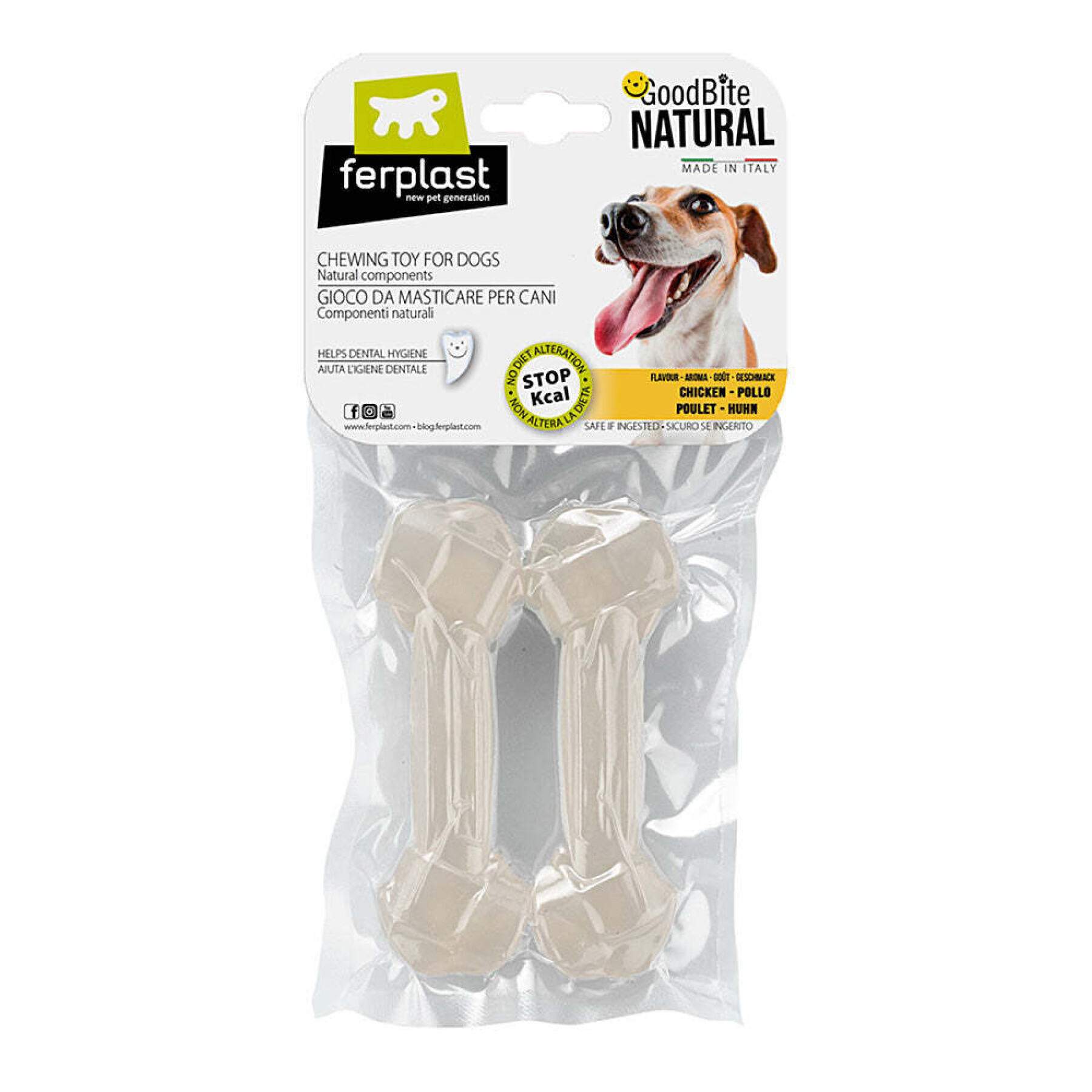 Juguete masticable para perros con sabor a pollo Ferplast (x2)