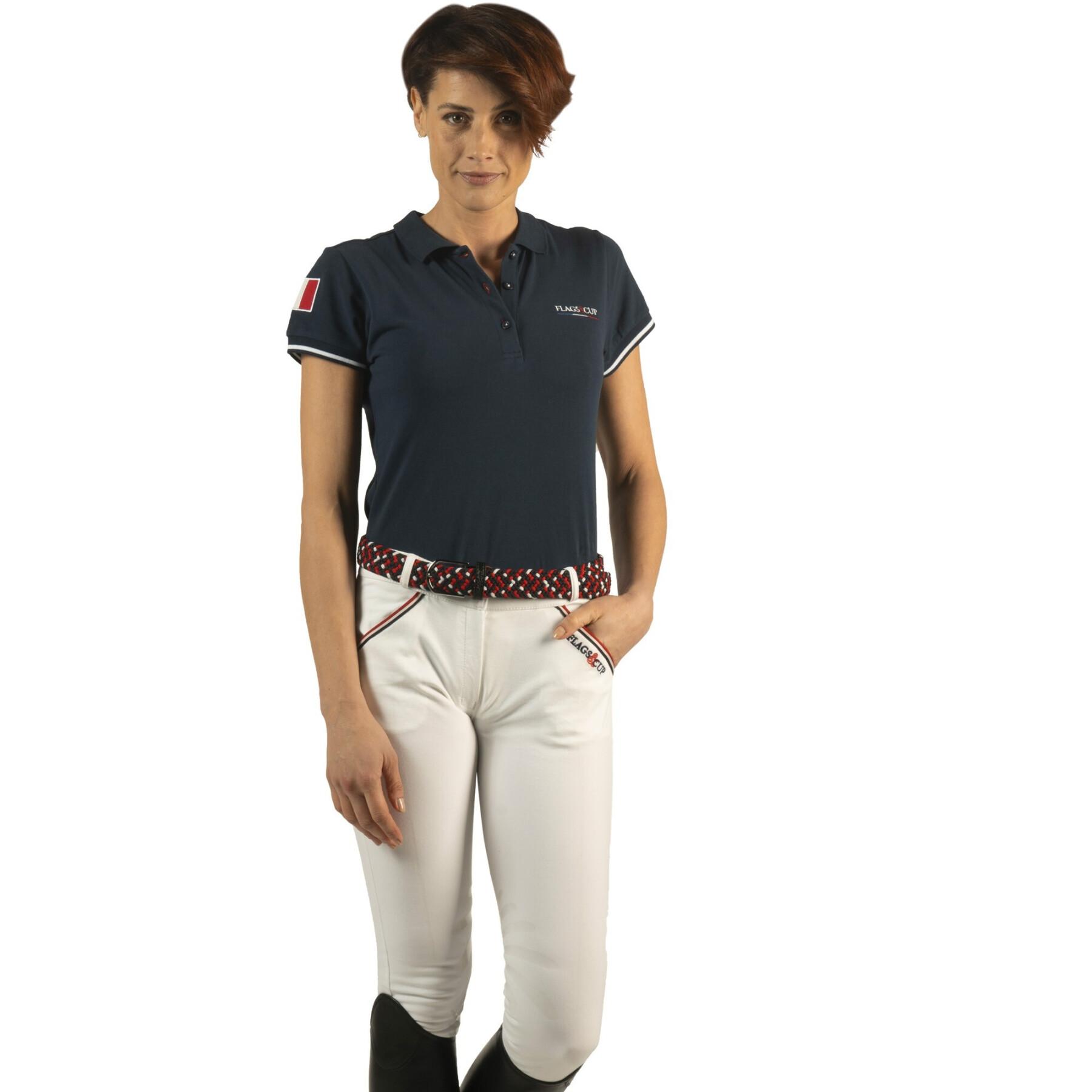 Pantalón de equitación de pinza media para mujer Flags&Cup Francia Collection