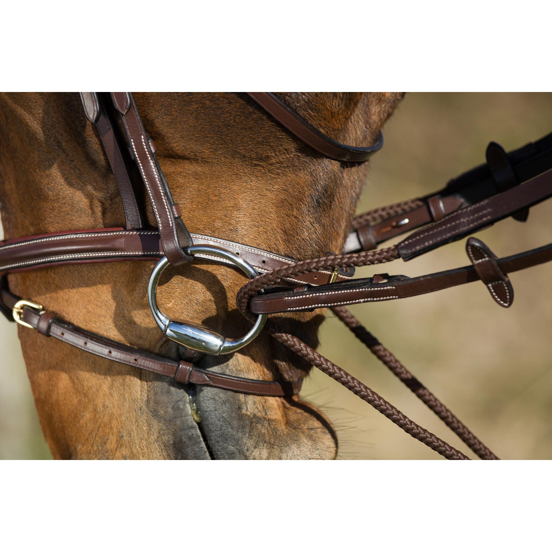 Riendas de equitación alemanas de cuero + cuerda HFI