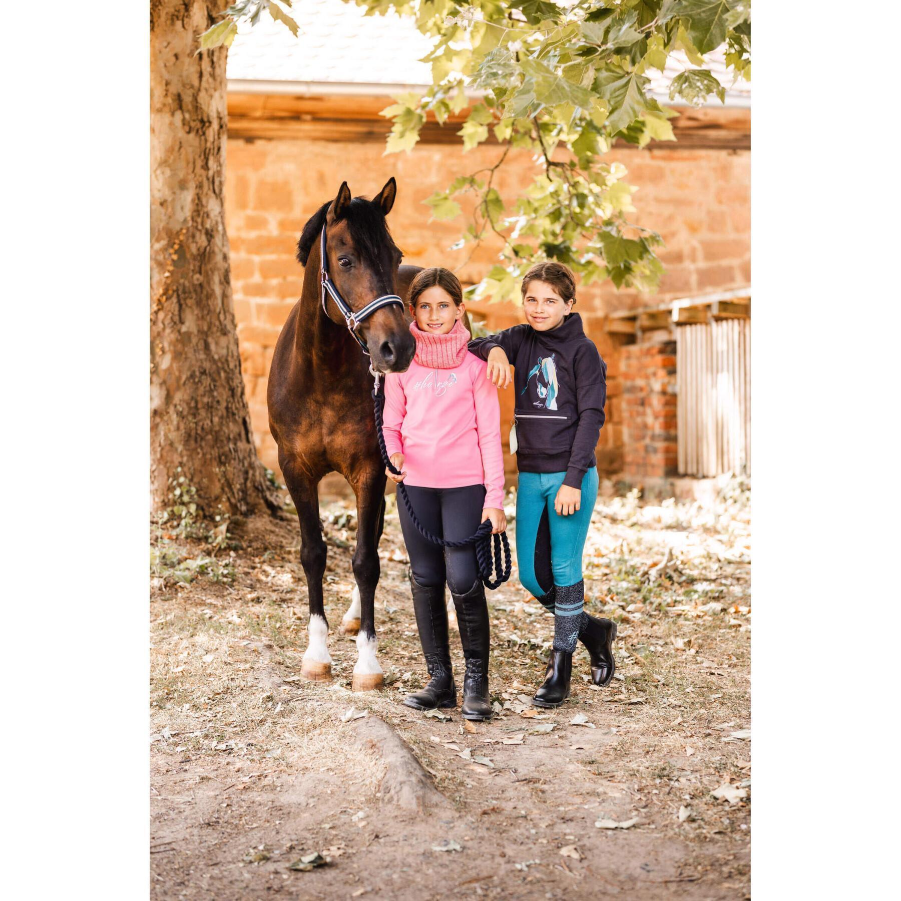 Sudadera de equitación de cuello alto infantil Horze Bruna