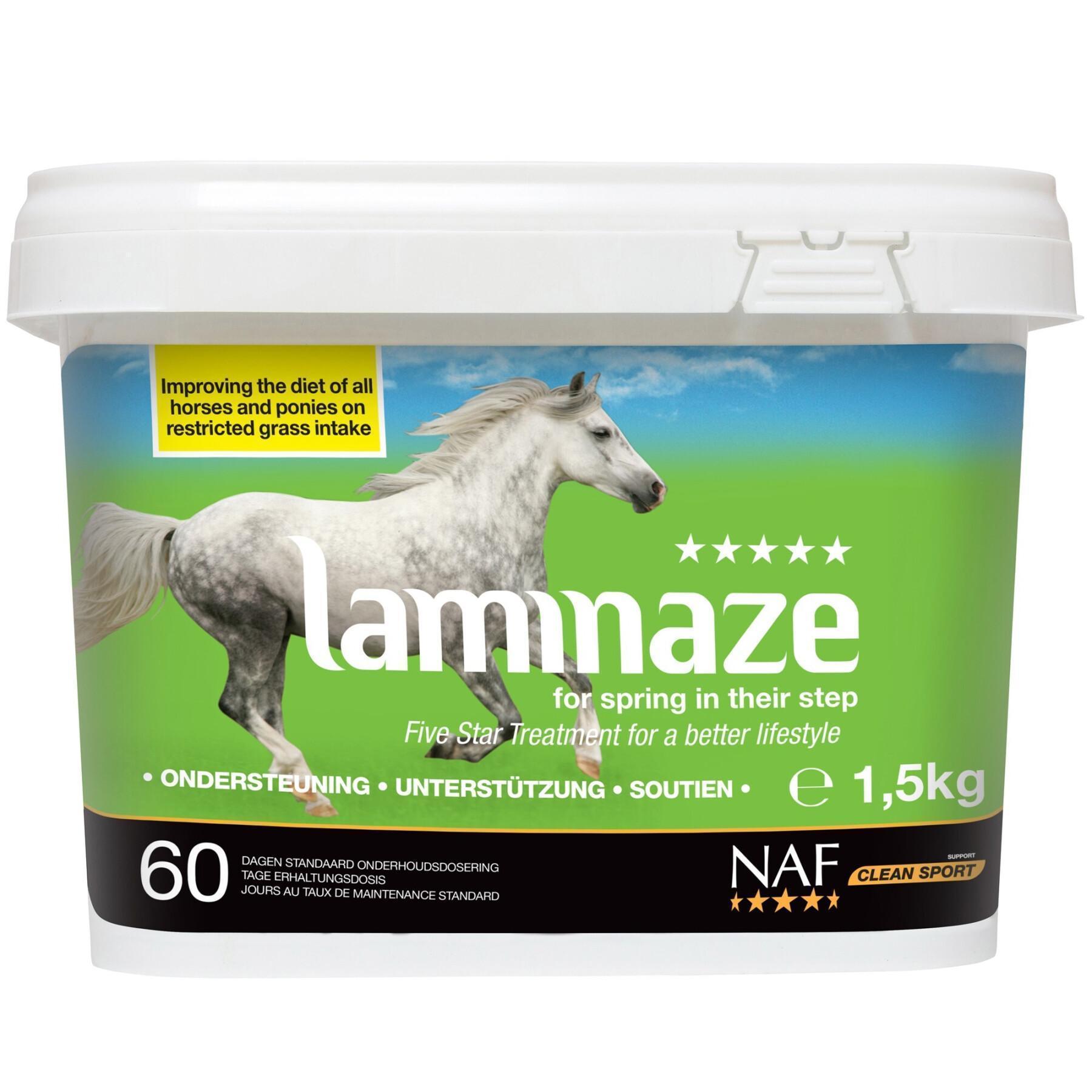 Suplemento nutricional digestivo para caballos NAF Laminaze