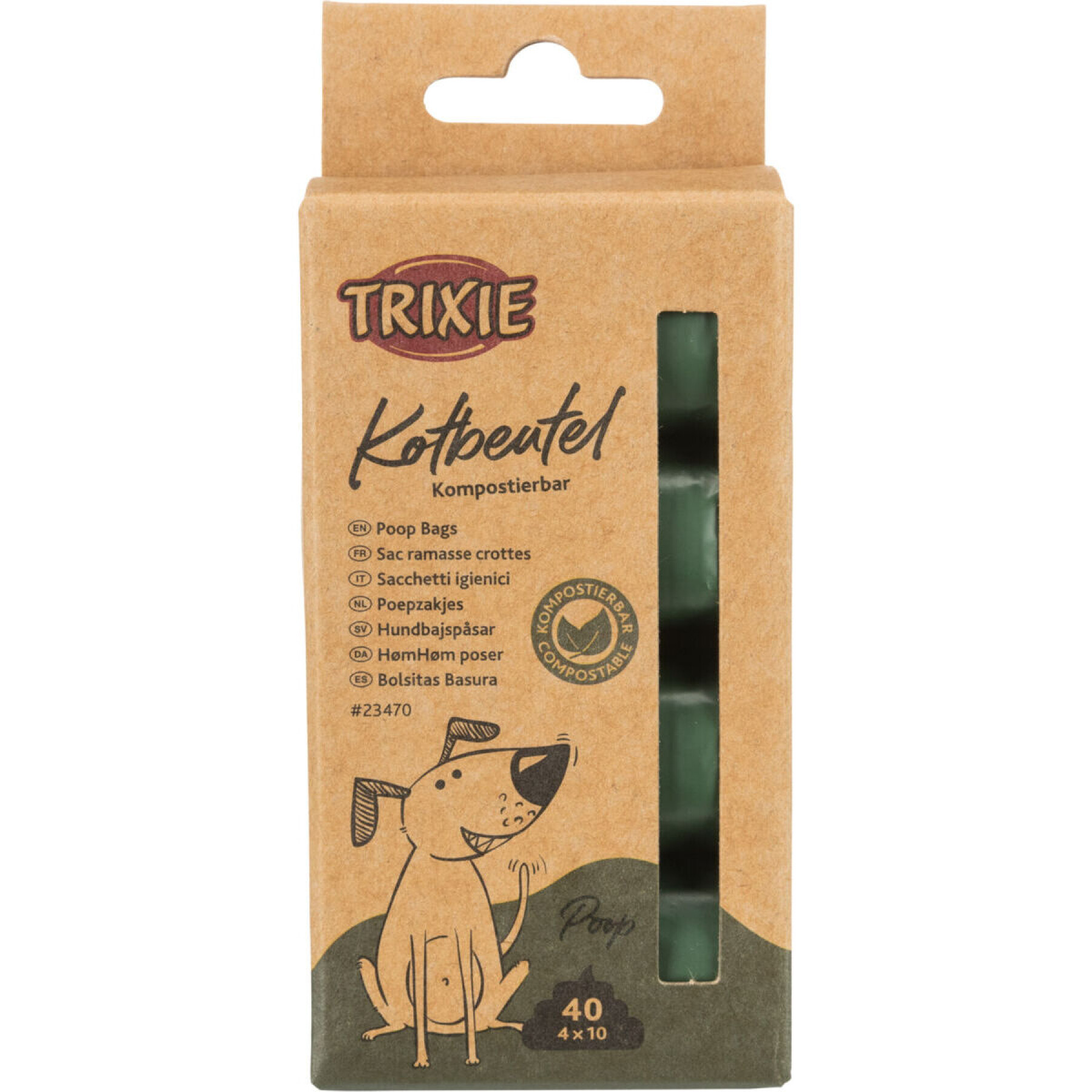 Bolsa compostable para cacas de perro Trixie (x4)