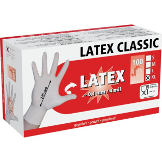 Caja de guantes desechable Kerbl Latex Classic
