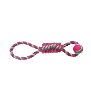 Cuerda de algodón para perros con péndulo en forma de pelota de tenis Duvoplus