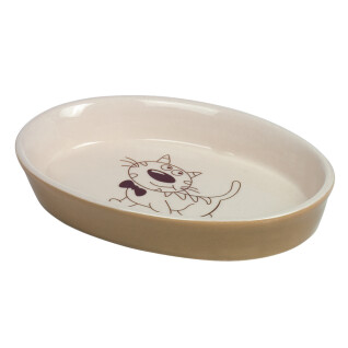 Comedero oval de cerámica para gatos Nobby Pet