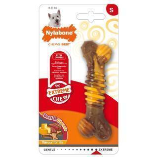 Juguete para perro Nylabone Extreme Chew - Texture Bone Steak And Cheese XL