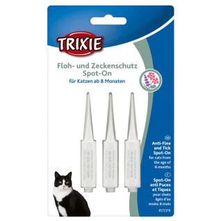Lote de 6 juegos de 3 pipetas antipulgas y garrapatas para gatos Trixie Spot-On