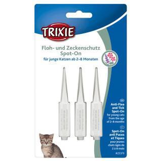 Lote de 6 juegos de 3 pipetas antipulgas y garrapatas para gatos Trixie Spot-On