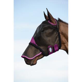Máscara antimoscas para caballos de malla resistente con protección nasal Weatherbeeta Comfitec Deluxe