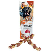 Masticables de ternera para perros Duvoplus Twist `n Roll Twisters 1400g