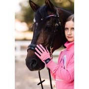 Guantes de equitación con purpurina para niña Horze Finola