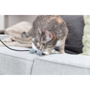 Caña de pescar para gatos con bolas de madera/fieltro Trixie CityStyle (x4)